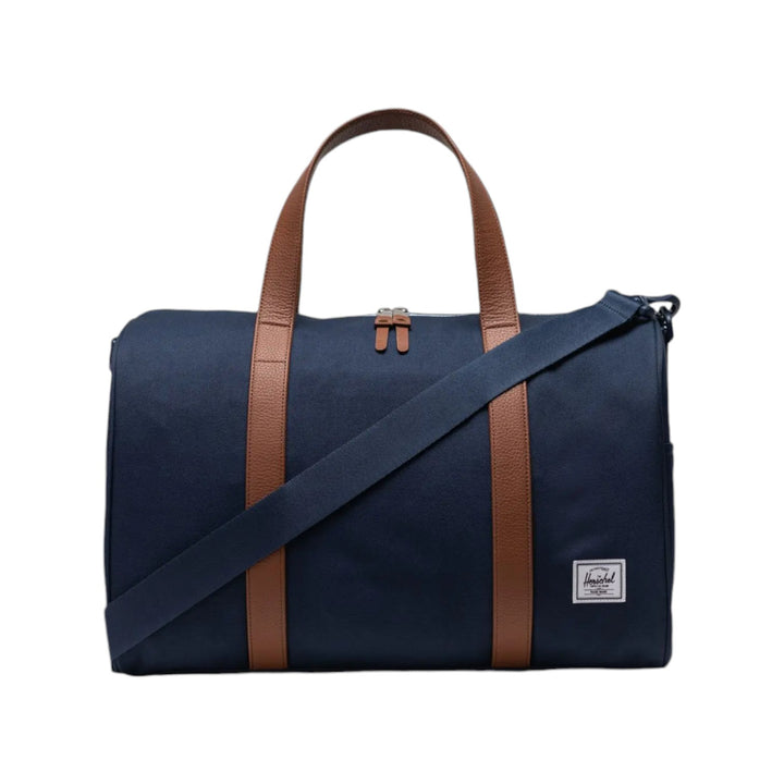 immagine-1-herschel-borsa-tracolla-pelle-nylon-blu-borse-novel-carry-on-duffle-navy