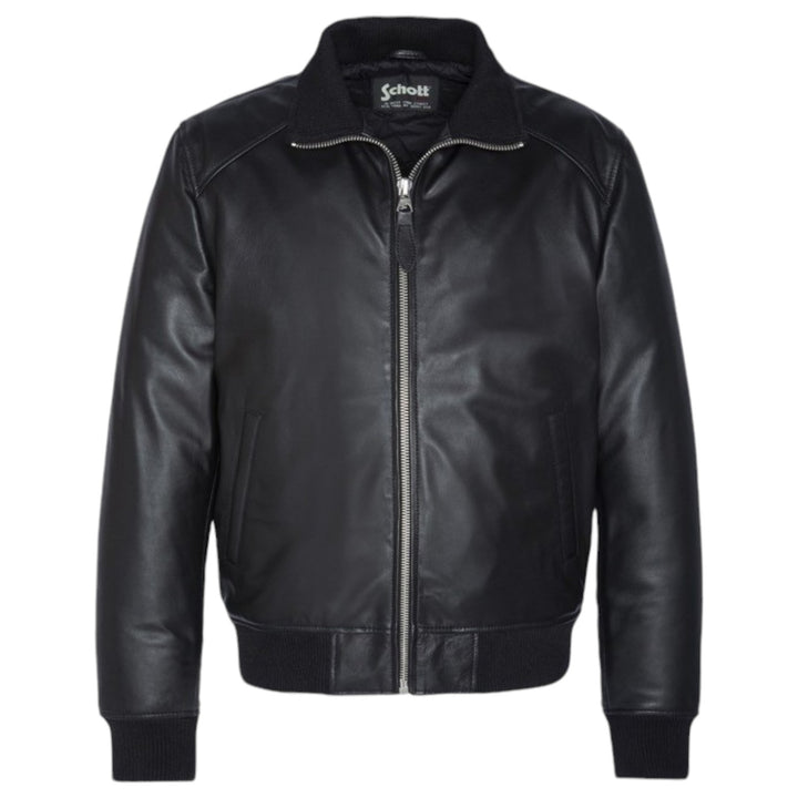 immagine-1-schott-giubotto-bomber-vera-pelle-nero-giacca-lc-fresno-black