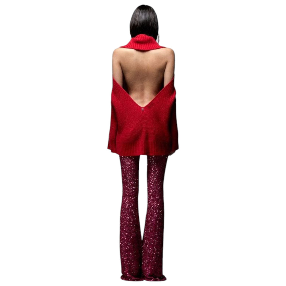 immagine-2-aniye-by-pull-a-collo-alto-in-mohair-dalpaca-rosso-maglieria-volume-maya-rosso