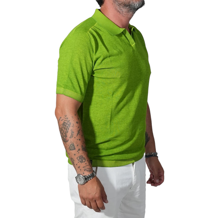 immagine-2-arovescio-polo-in-filo-cotone-verde-maglieria-s24m31012-elleboro