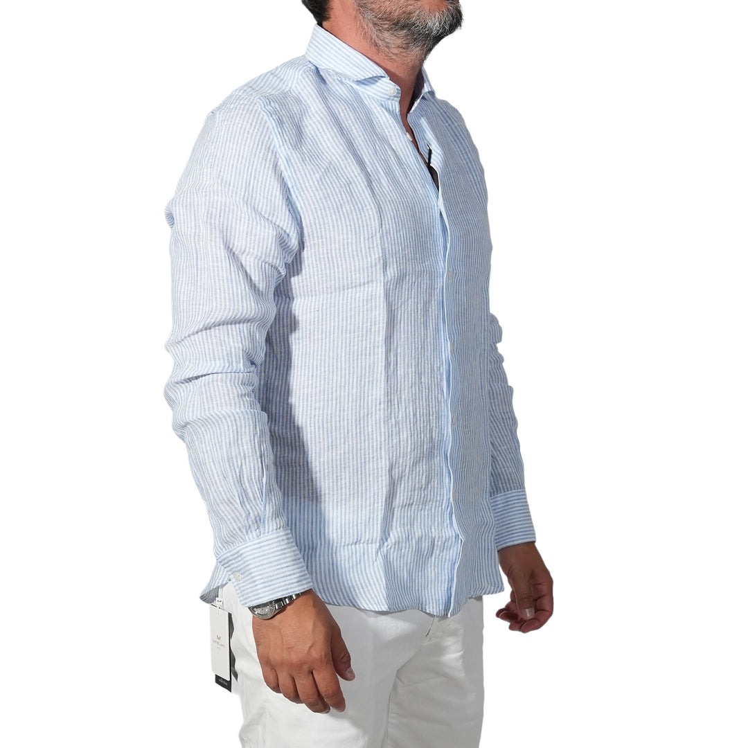 immagine-2-portofiori-camicia-lino-100-rigato-biancoceleste-camicia-geranio-131-006