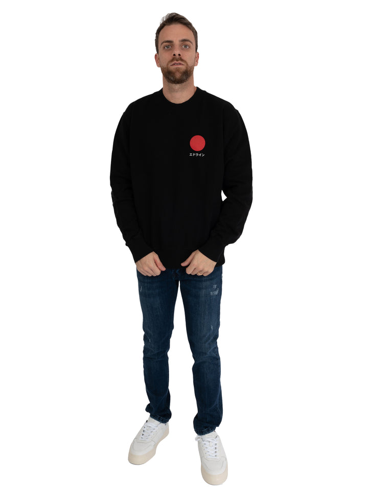 immagine-4-edwin-felpa-con-logo-nero-felpa-japanese-sun-sweat-nero