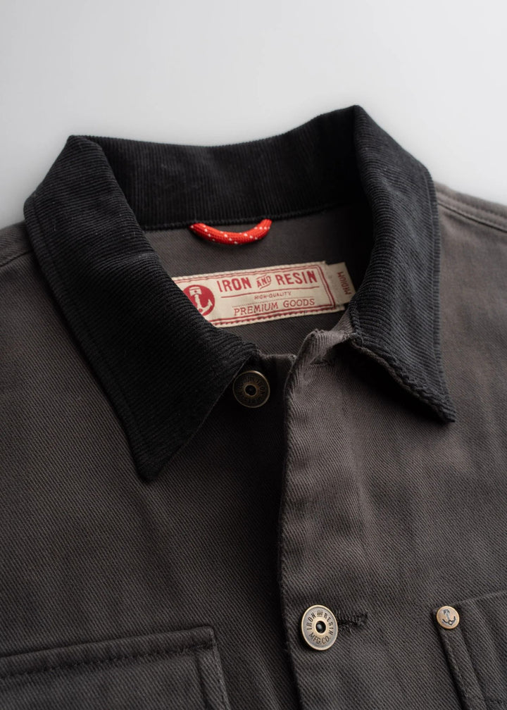 Iron and Resin BRONSON BULL  DRILL DENIM JACKET CHARCOAL Nero - foto 4