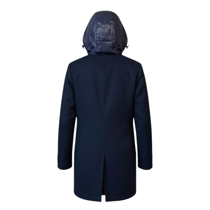 TAILORED BLUE TWILL COAT