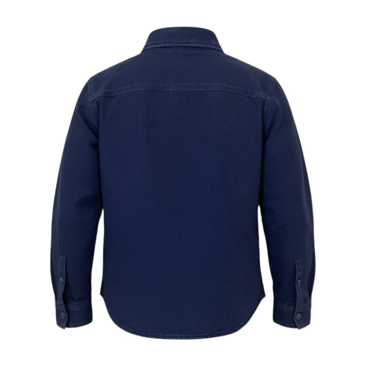 BLUE QUILTED MOLESKINE SHIRT