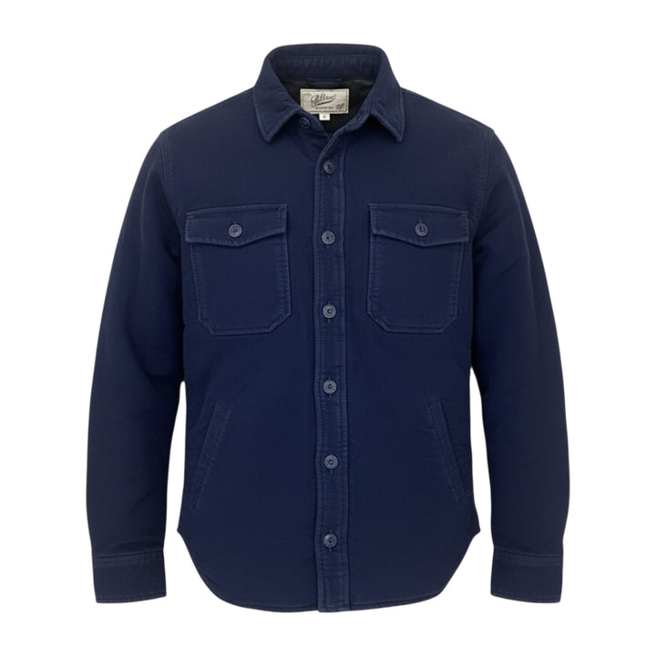 BLUE QUILTED MOLESKINE SHIRT
