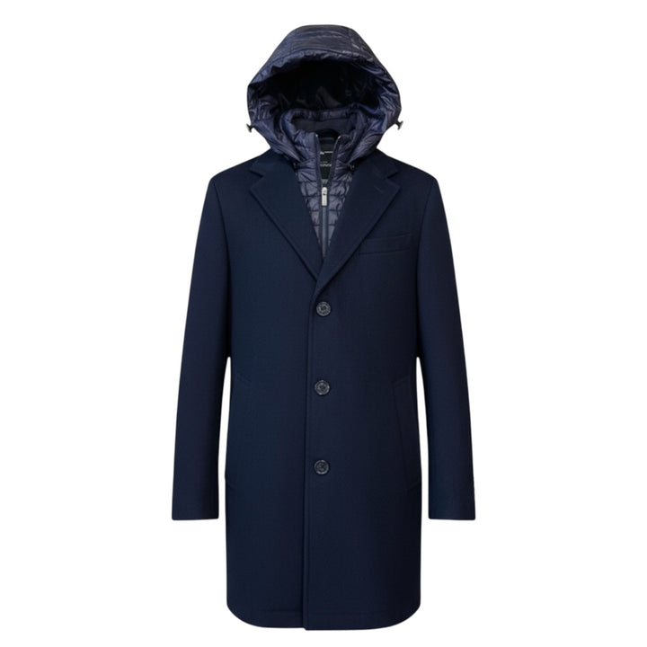 TAILORED BLUE TWILL COAT