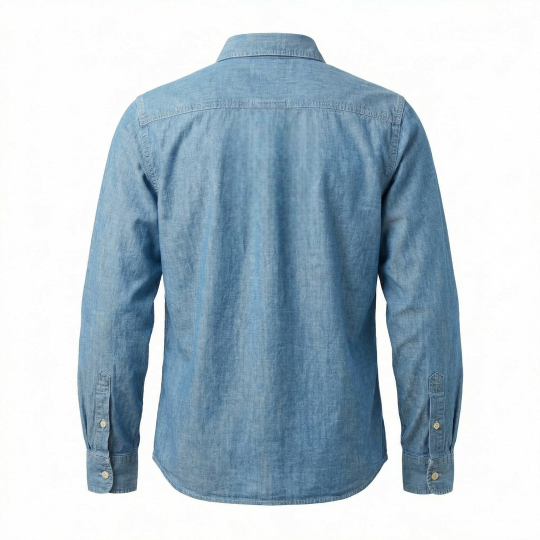 HEMP CHAMBRAY SHIRT CPO BLUE