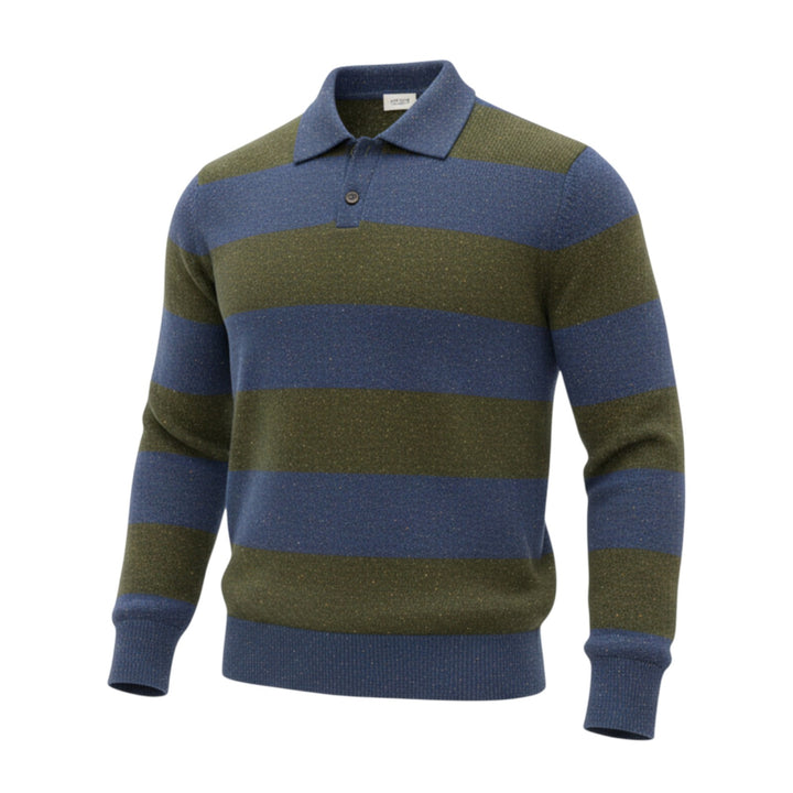 BLUE VIRGIN WOOL POLO