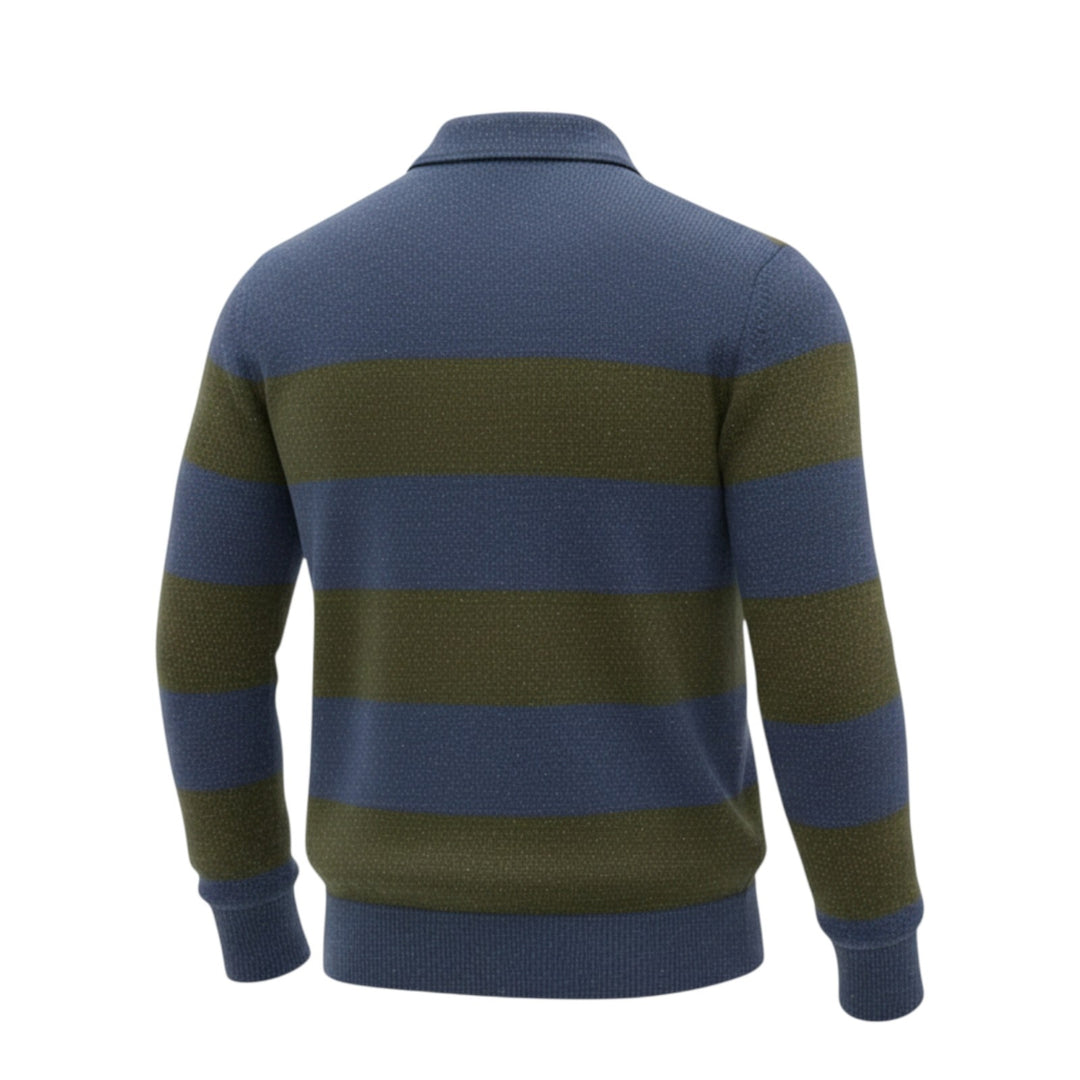 BLUE VIRGIN WOOL POLO