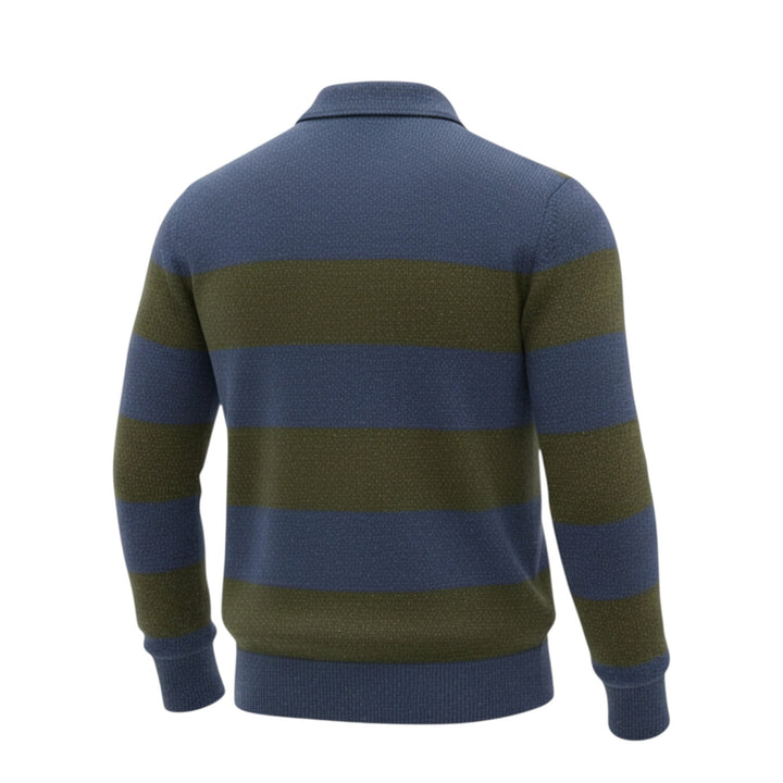 BLUE VIRGIN WOOL POLO