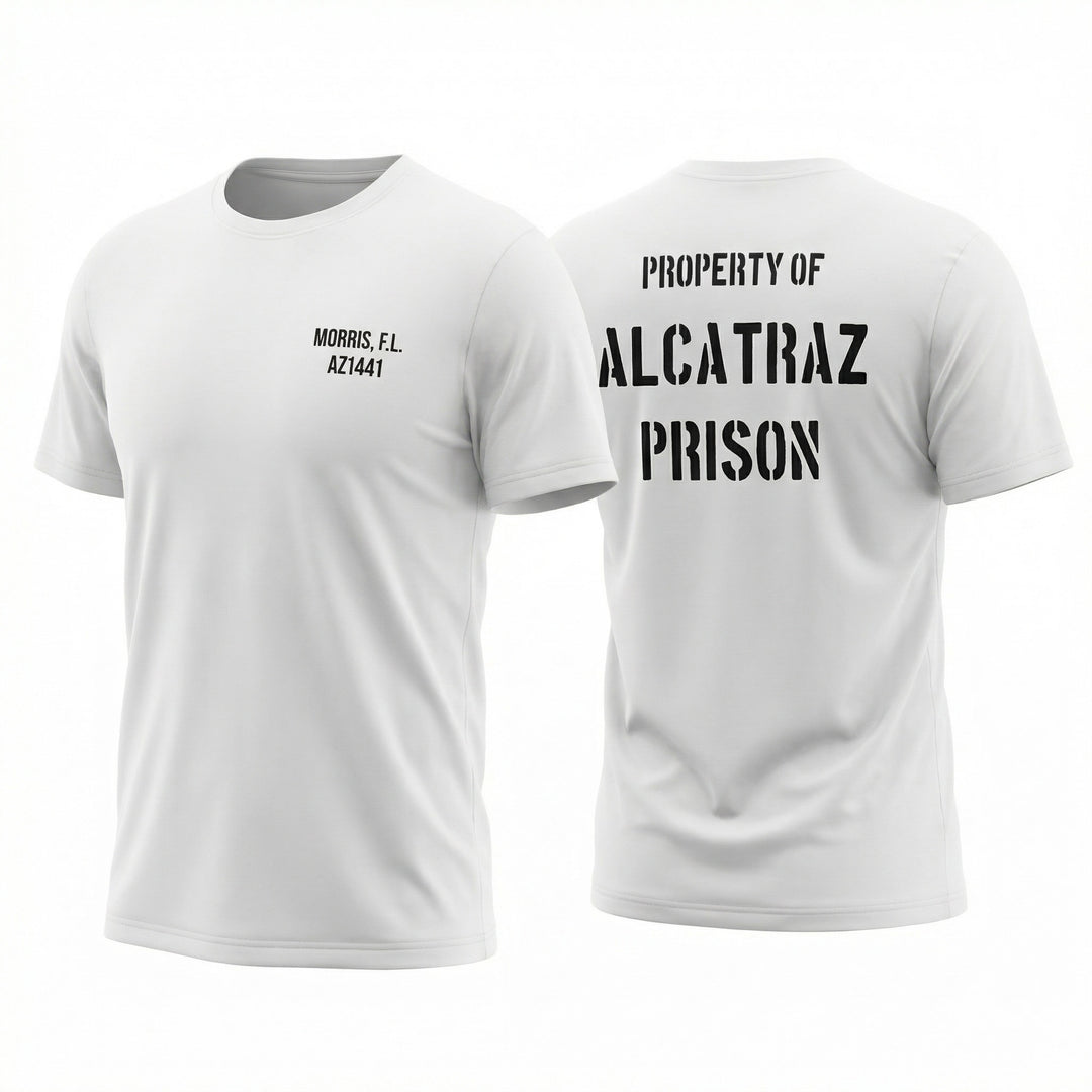 T-Shirt Manica Corta Grafica Alcatraz Bianco
