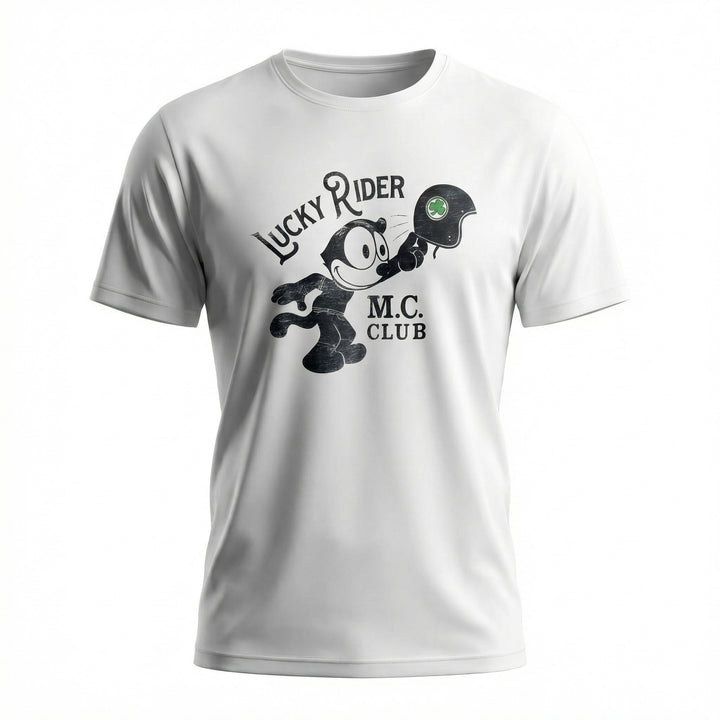 Lucky Rider Graphic Short Sleeve T-Shirt White