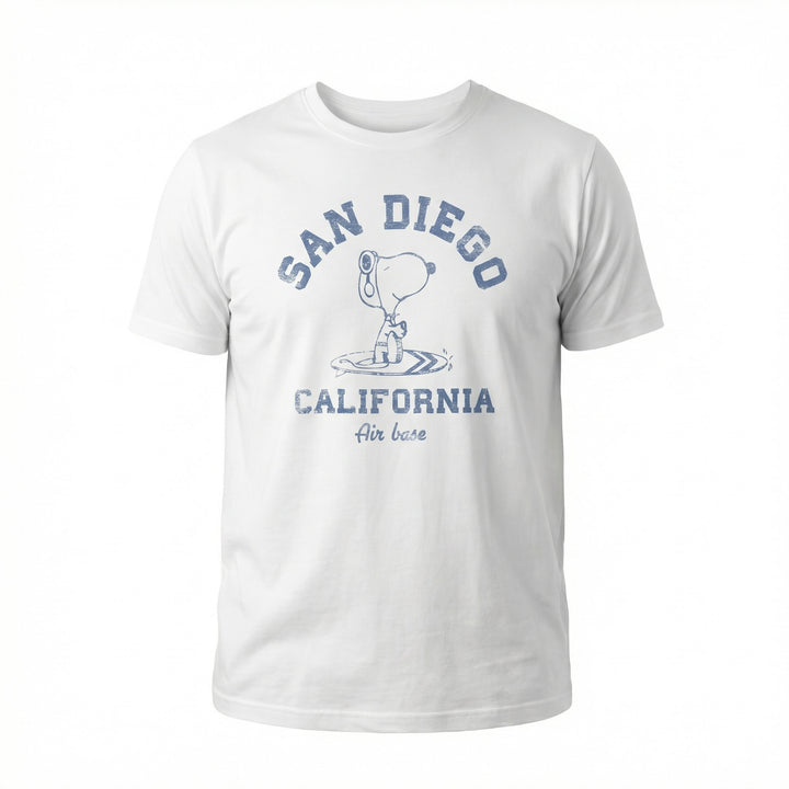 T-Shirt Manica Corta Grafica San Diego Bianco