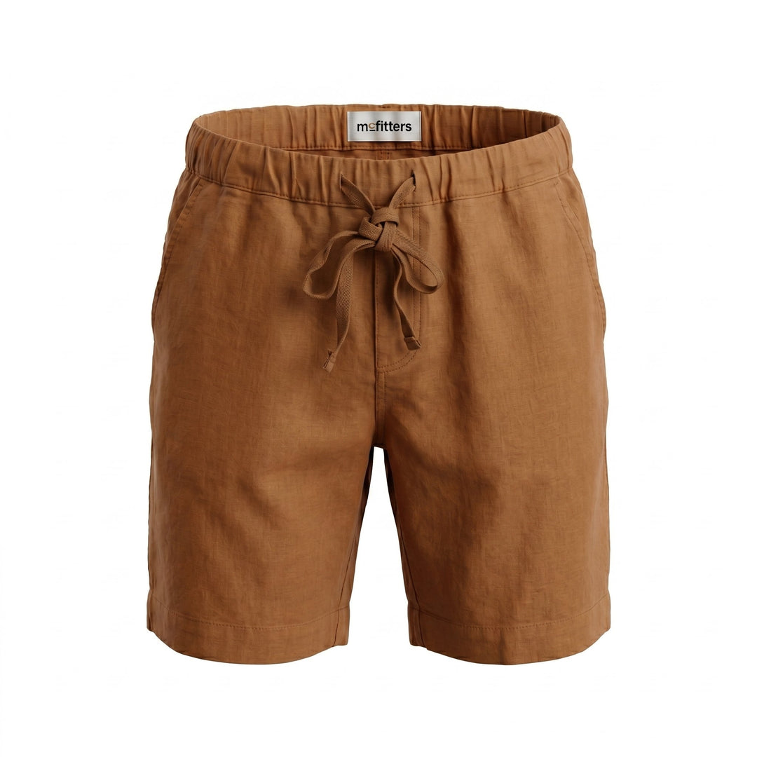 Modfitters SHORT CARDIFF MISTO LINO OLD AUTUMN Marrone - foto 1