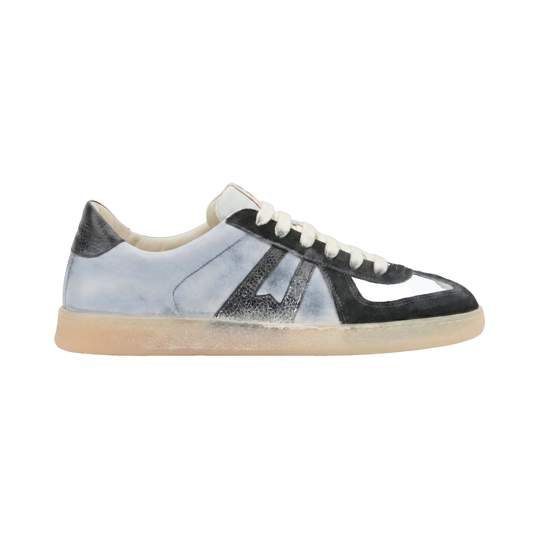Moma Sneakers in Vera Pelle Nero-Grigio Nero - foto 1