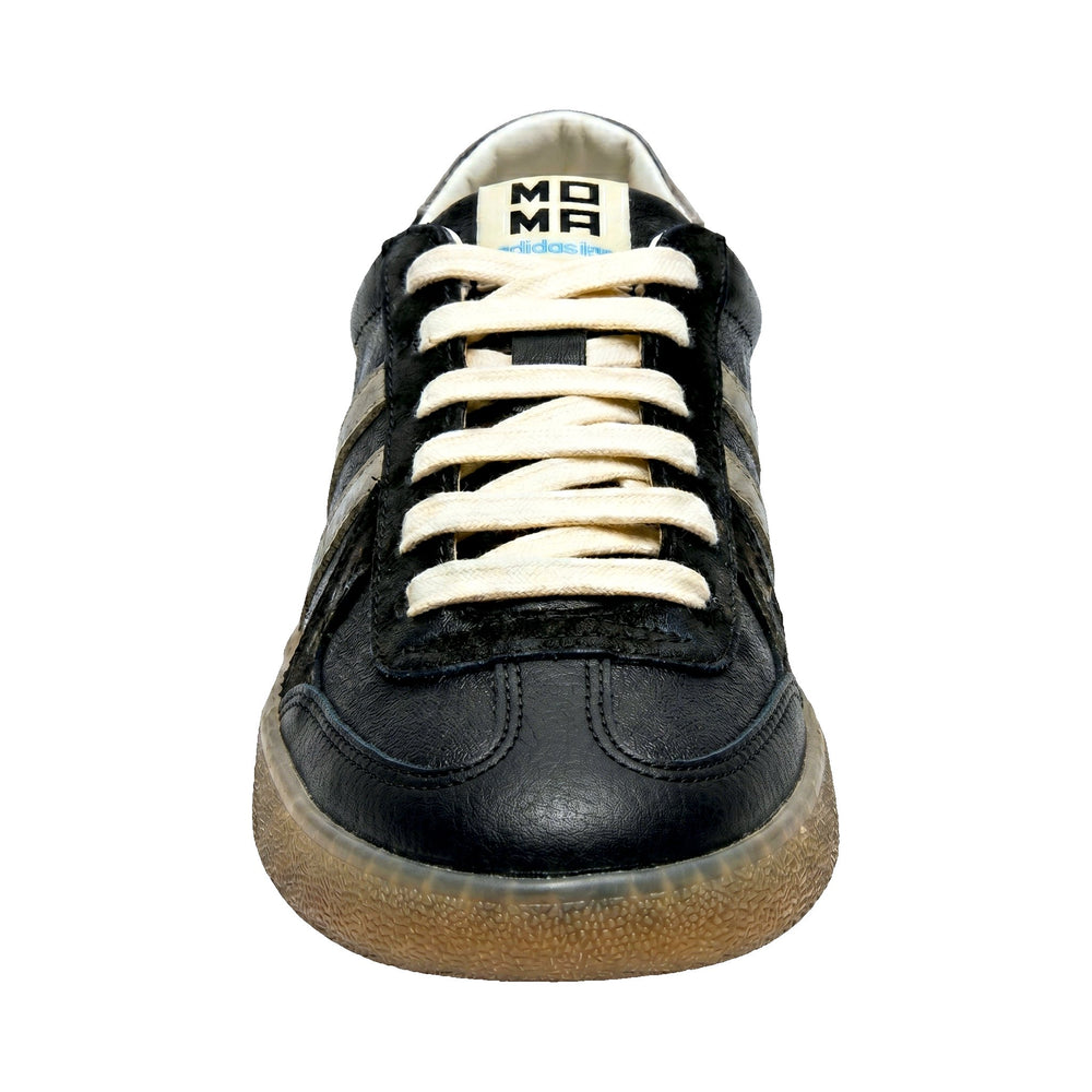 Moma Sneakers in Vera Pelle Nero-Grigio Nero - foto 2