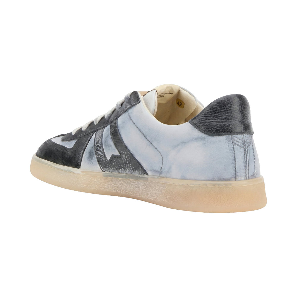 Moma Sneakers in Vera Pelle Nero-Grigio Nero - foto 3