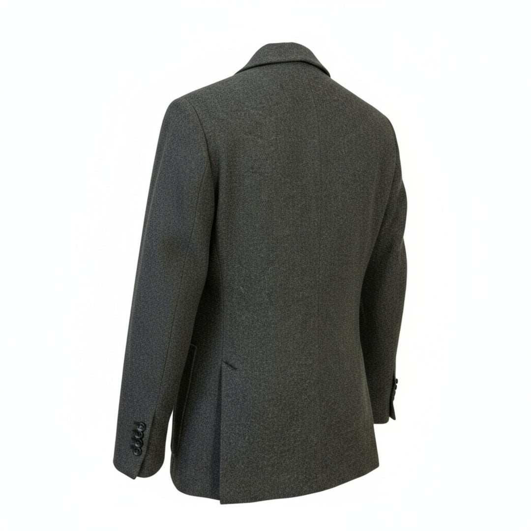 GREEN VIRGIN WOOL &amp; CASHMERE BLAZER