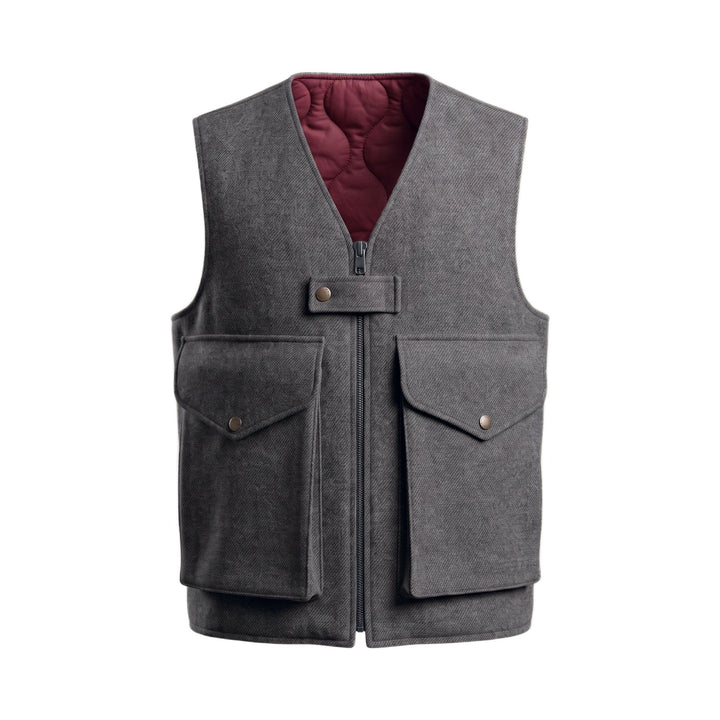 Overiwer GILET IN LANA MORO Marrone - foto 1