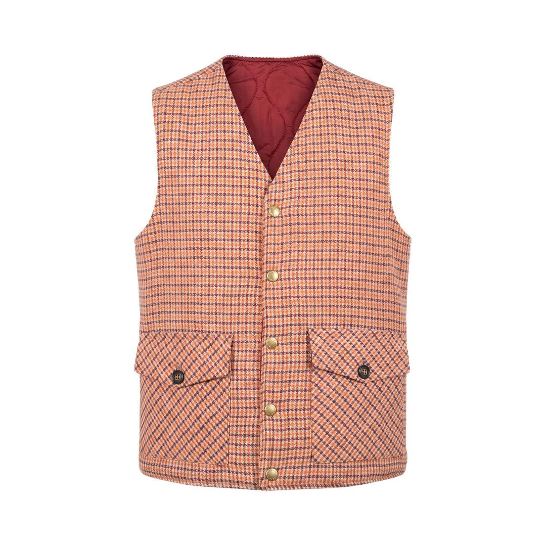 Overiwer GILET REVERSIBILE RIFFS BORDO/PIED DE POULE Bordo - foto 2