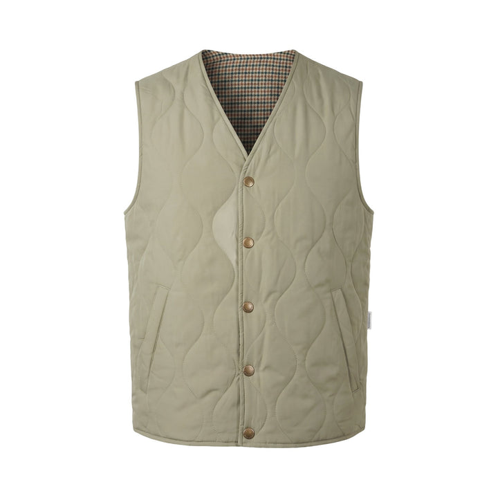 Overiwer GILET REVERSIBILE RIFFS SALVIA/PIED DE POULE Verde - foto 1