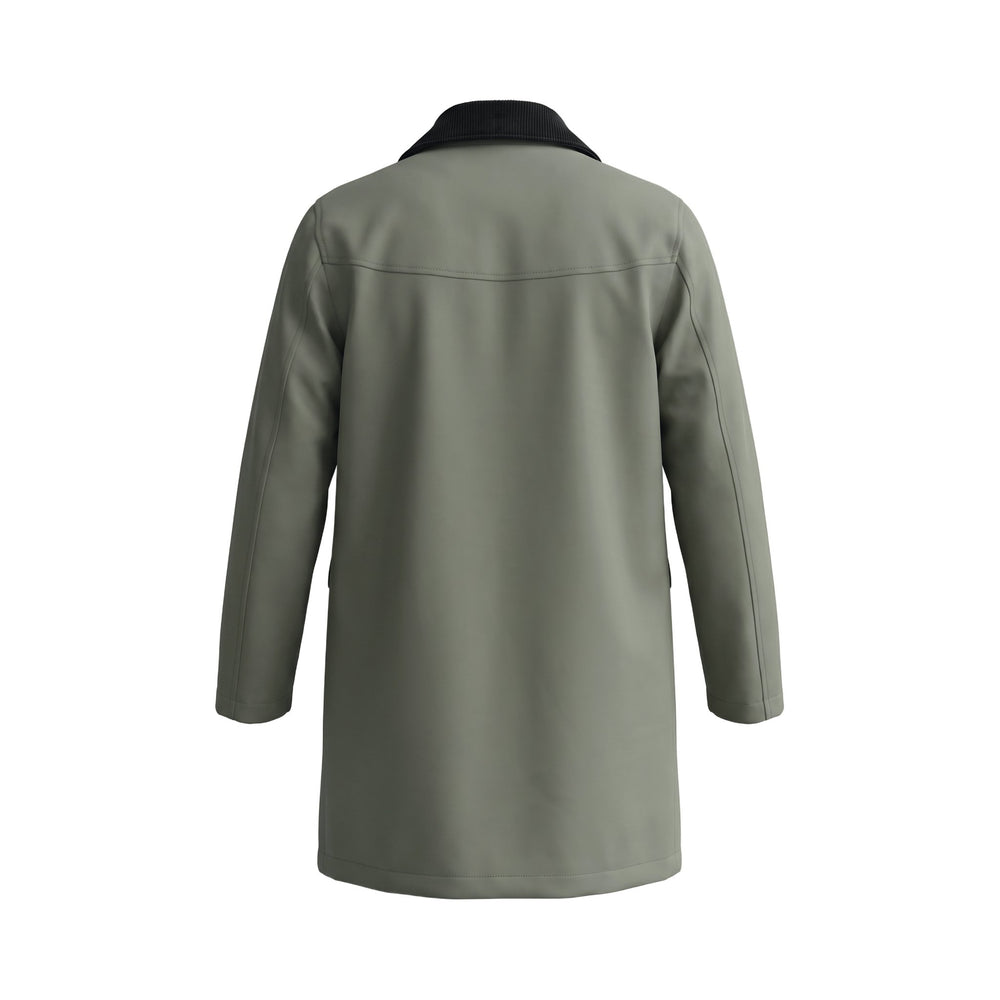 Overiwer TRENCH IN COTONE E LANA ARMY Verde - foto 2