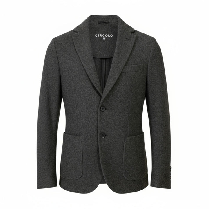 GREEN VIRGIN WOOL &amp; CASHMERE BLAZER