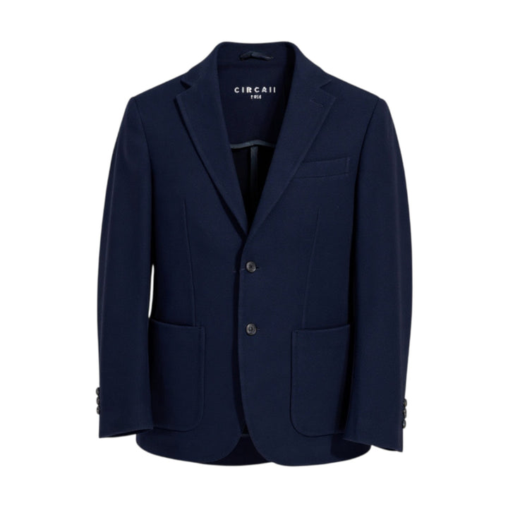 BLUE VIRGIN WOOL &amp; CASHMERE BLAZER