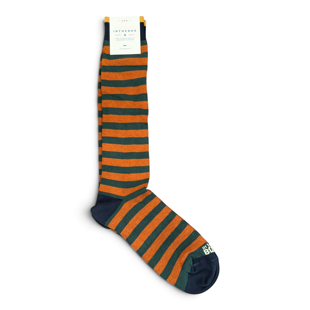 Stripe Rugby Socks Dark Orange/Green