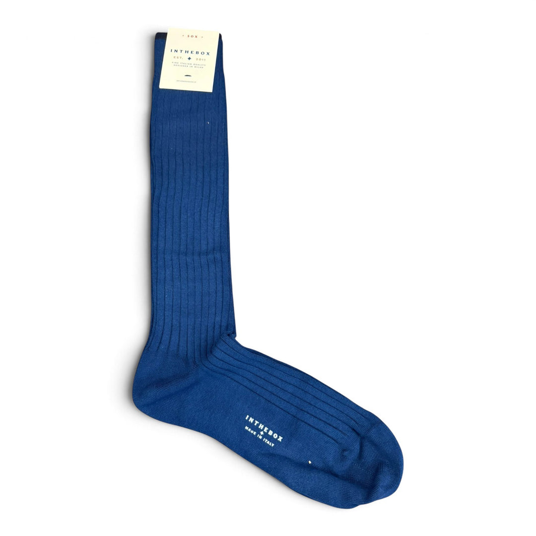 Cotton Basic Socks Denim Blue