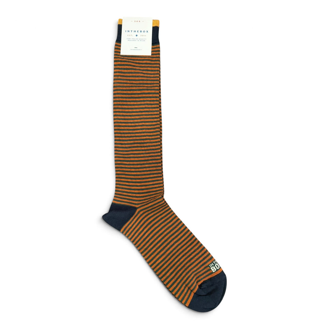 Stripe Classic Socks Dark Orange/Green