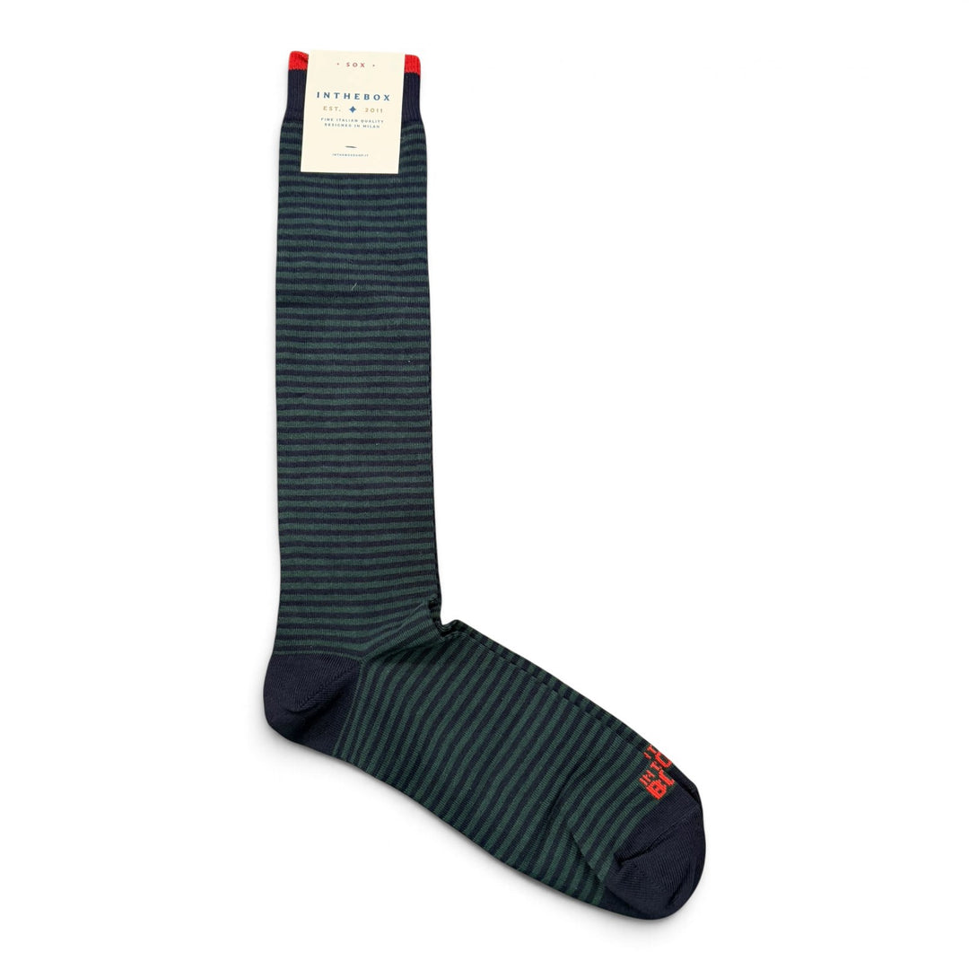 Stripe Classic Socks Blue/Dark Green