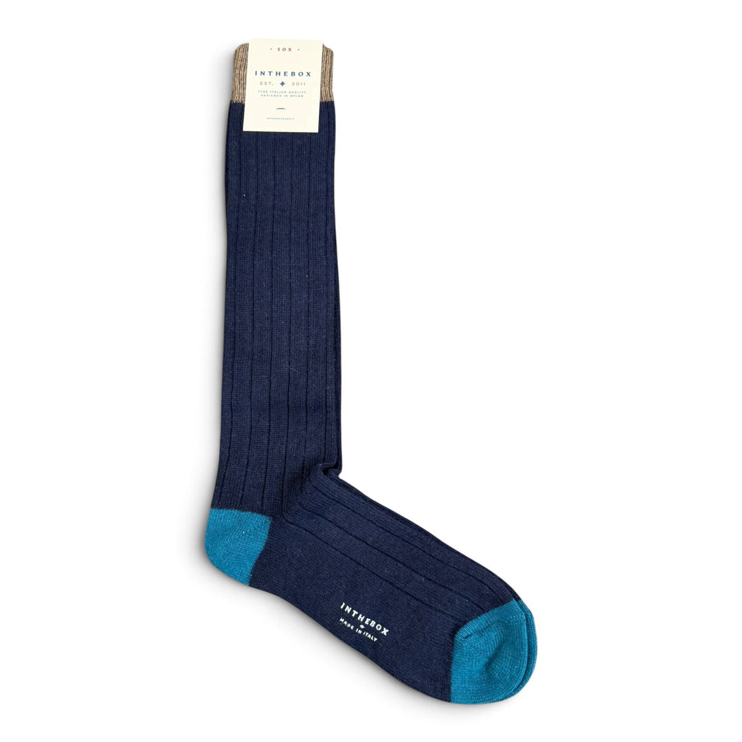 Cashmere Basic Socks Blue