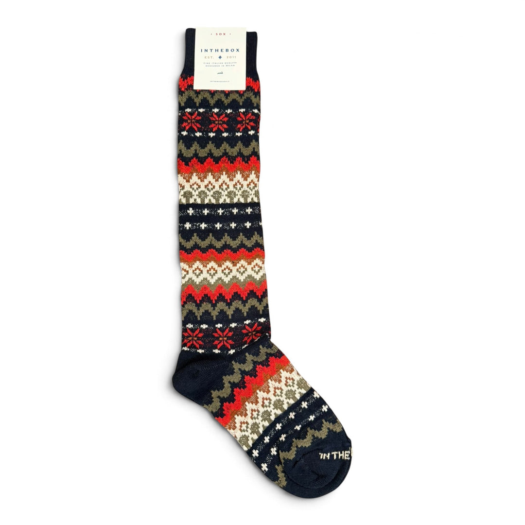 Fair Isle Socks Blue/Red