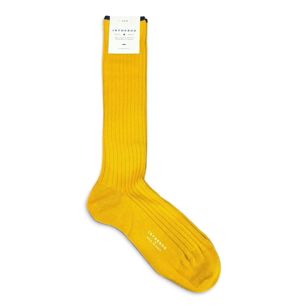 Cotton Basic Socks Dark Yellow