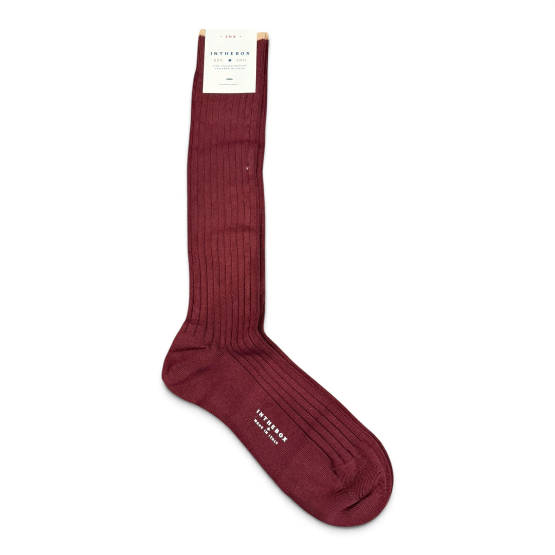Cotton Basic Socks Burgundy