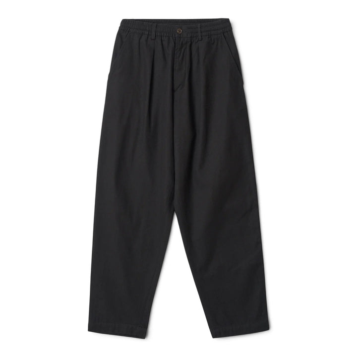 Pleated Track Pant Brushed Moleskin Black