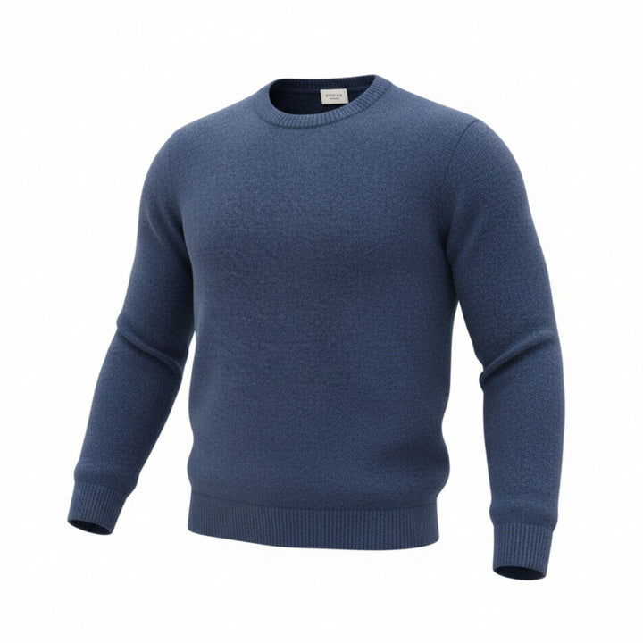 BLUE VIRGIN WOOL ROUND NECK