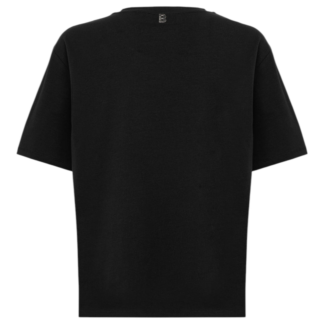 COTTON T-SHIRT BLACK NECKLACE