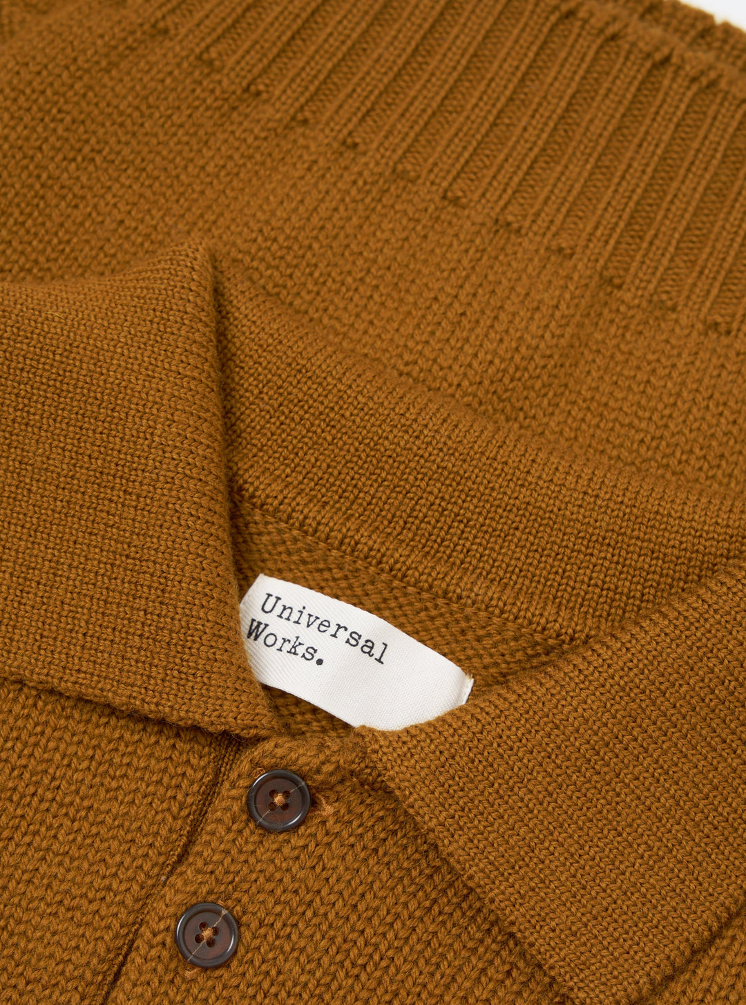 Universal Works Curtis Sweater Shetland Wild Gold Giallo - foto 6