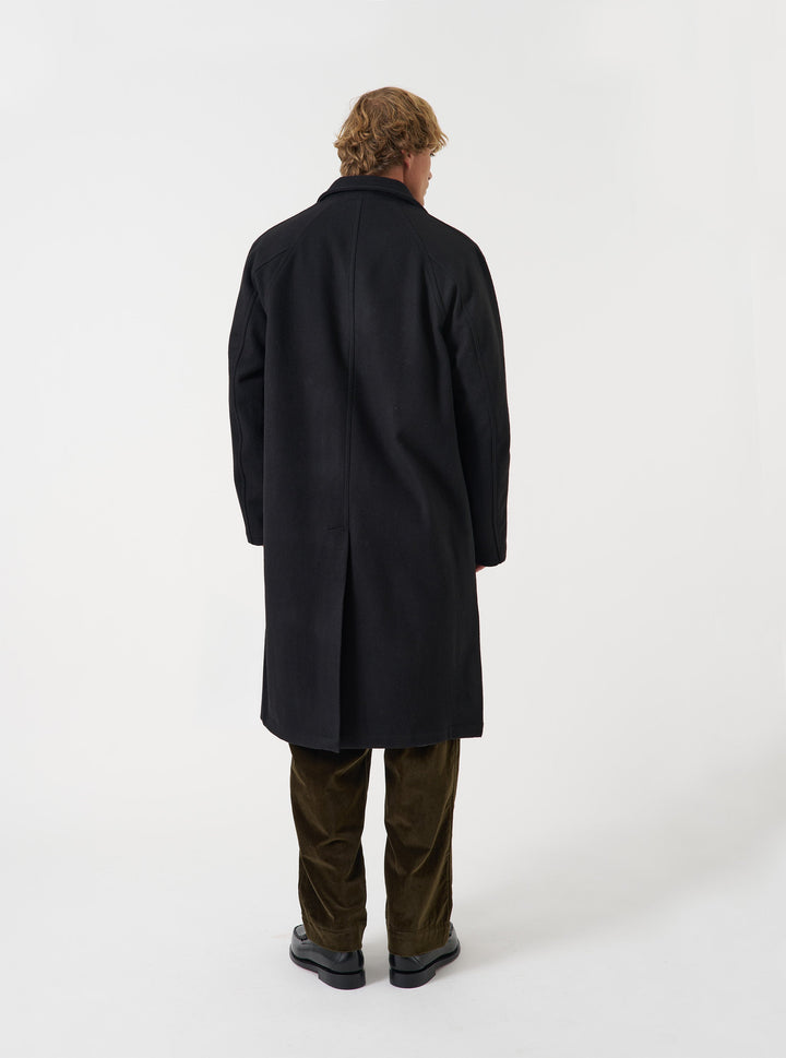Universal Works Mac Coat Mowbray Black Nero - foto 3