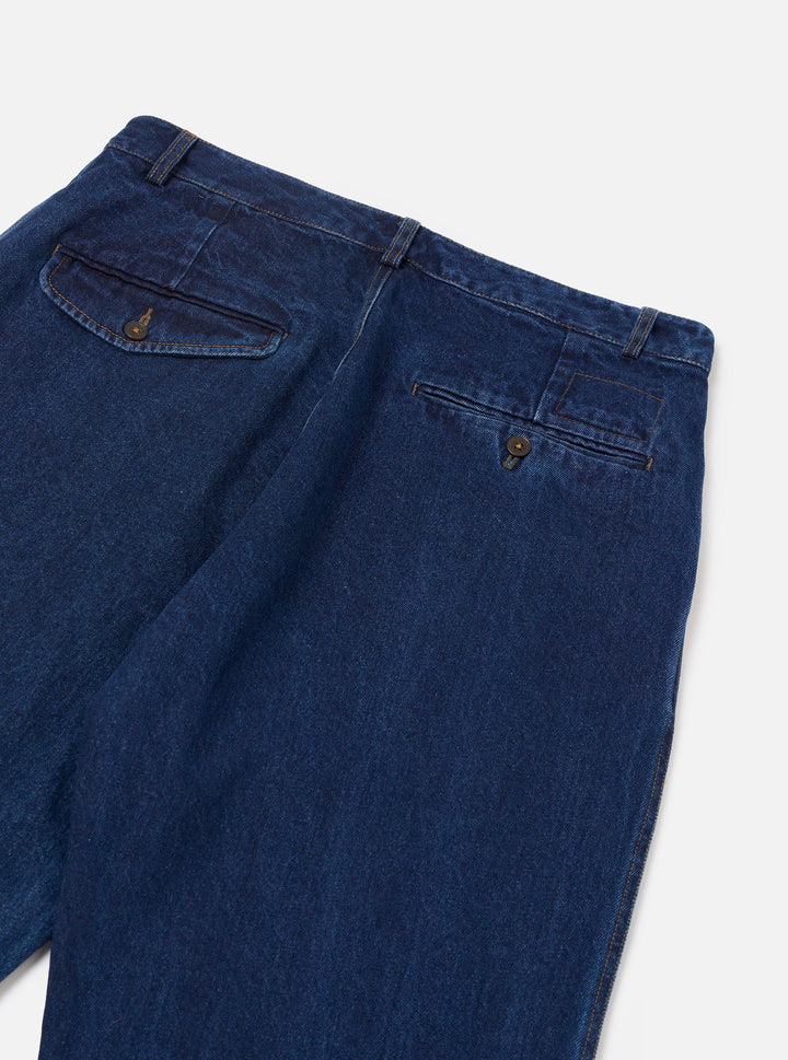 Universal Works Super Chino Work Denim Indigo Blu - foto 6
