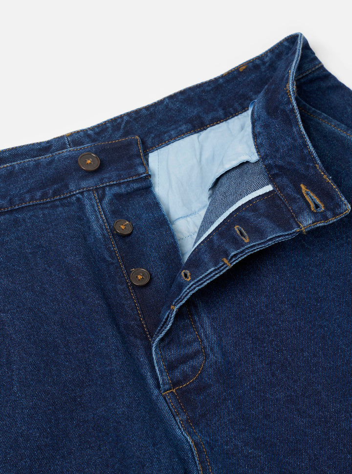 Universal Works Super Chino Work Denim Indigo Blu - foto 7